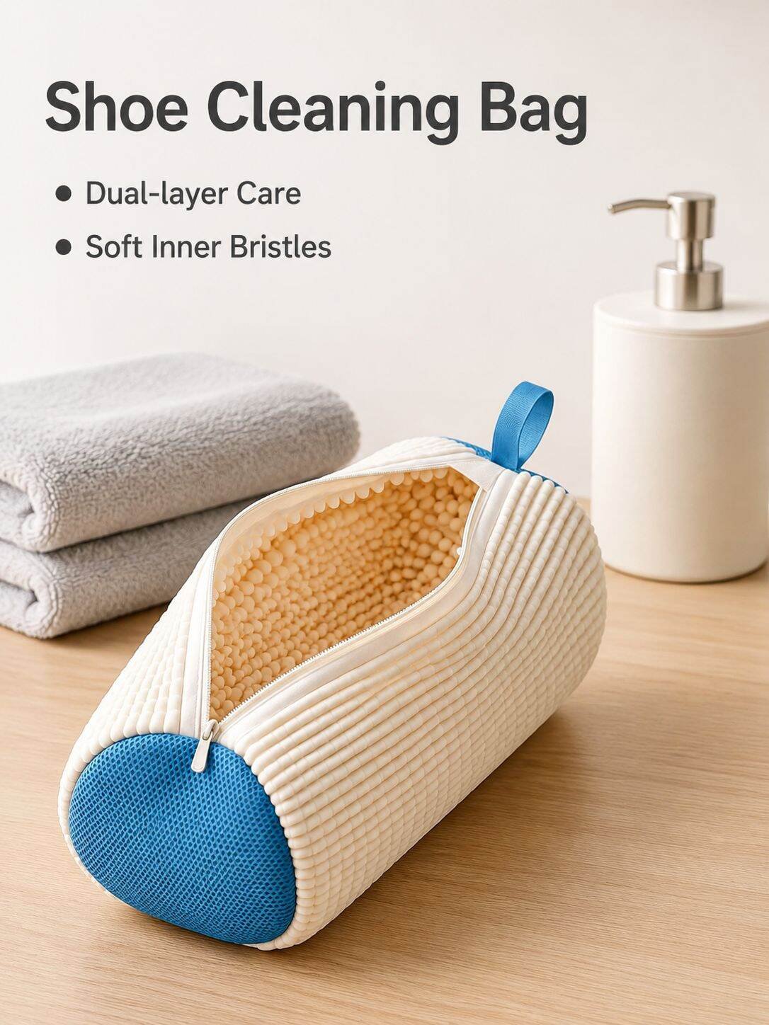 Multi-functional Shoe Cleaning Bag, Anti-deformation Laundry Brush, Dry Cleaning Dustproof Set