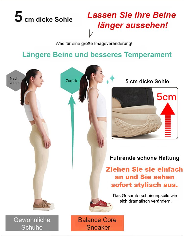 Damen-Freizeitschuhe mit dicker Sohle und Absatzhöhung