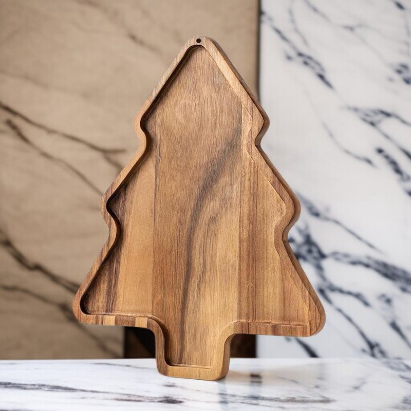 クリスマスツリーの木製食器