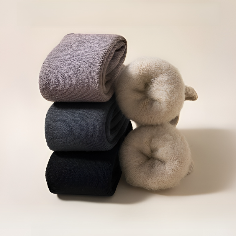 Pánské teplé silné fleecové ponožky střední délky