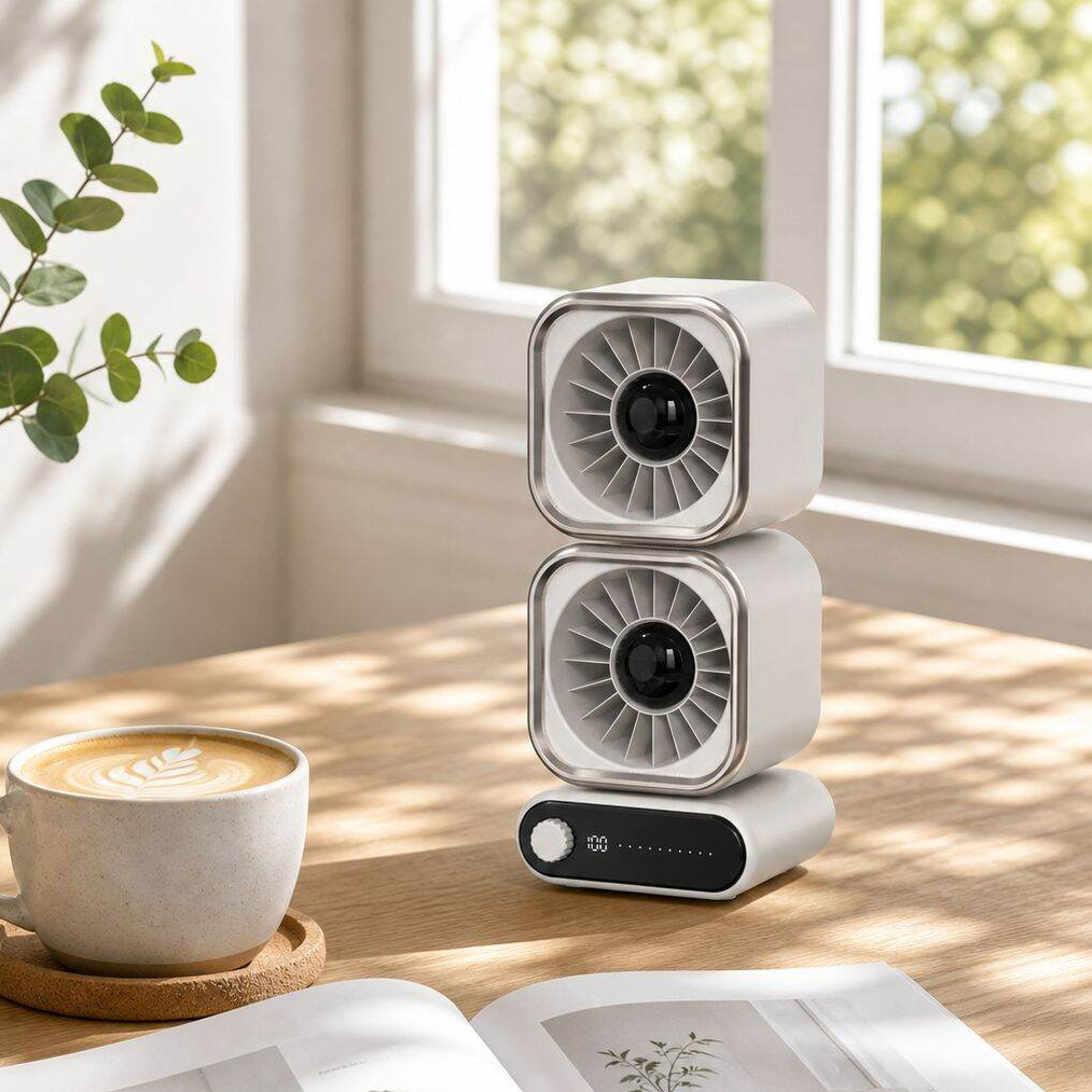 Mini High-Power Desktop Fan, Ultra-quiet USB Rechargeable, 2026 New Model