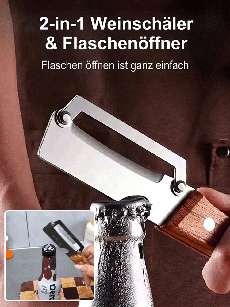 Neuer multifunktionaler Sparschäler mit Holzgriff Capybara