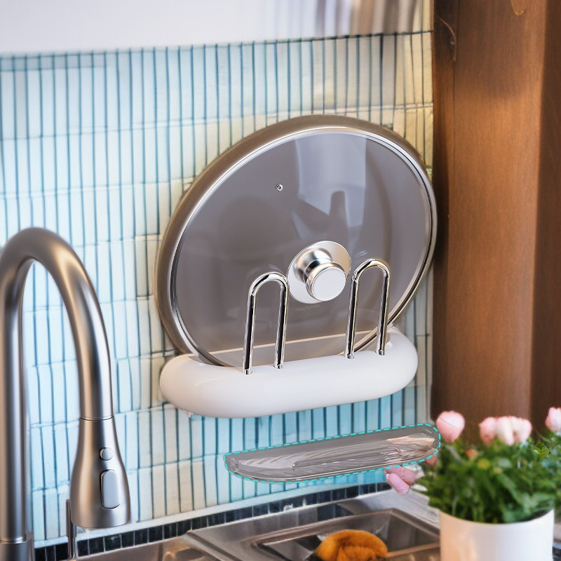 가정용 다용도 다층선반 주방선반 수납선반 냄비뚜껑선반 펀치프리 벽걸이 도마도마 강하중