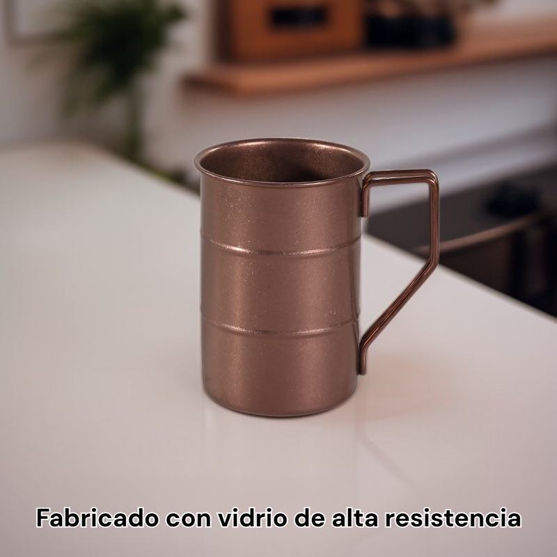 Vaso de cerveza estilo industrial 