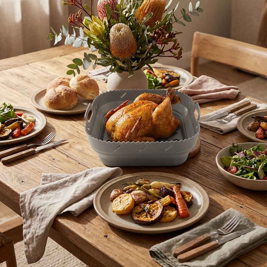 Antihaft Silikonmatte für Heißluftfritteuse