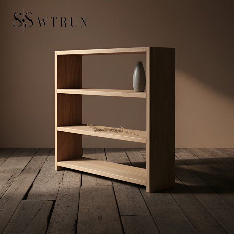 無垢材3段収納棚