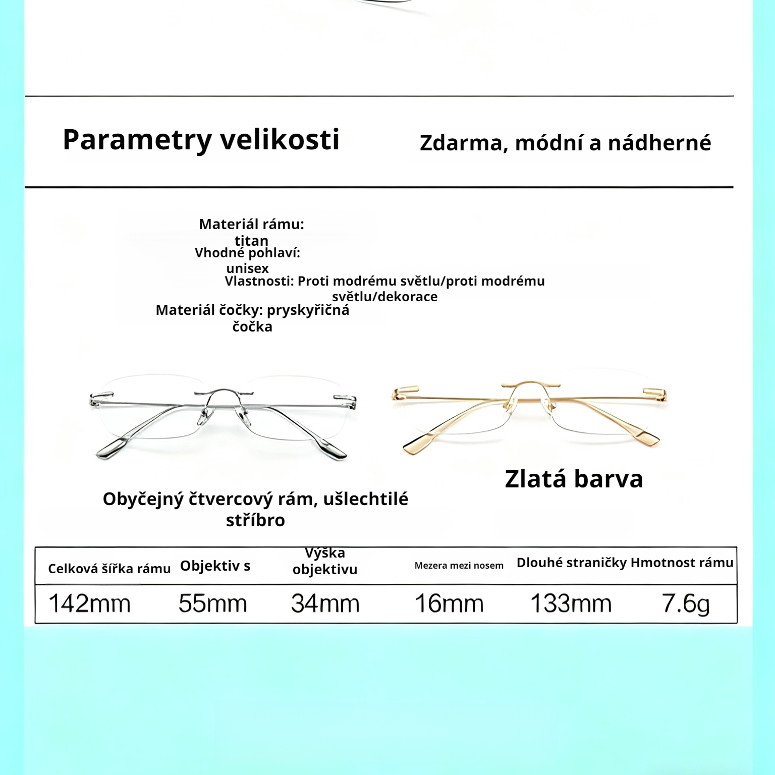 HD brýle pro seniory s ochranou očí a nastavitelným zoomem