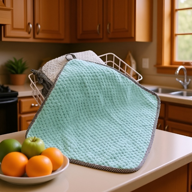 Toalla de microfibra coralina anti-grasa