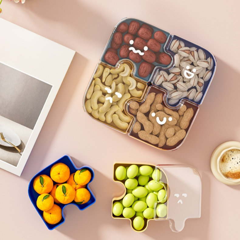 Creative Puzzle Fruit Plate for Living Room Coffee Table