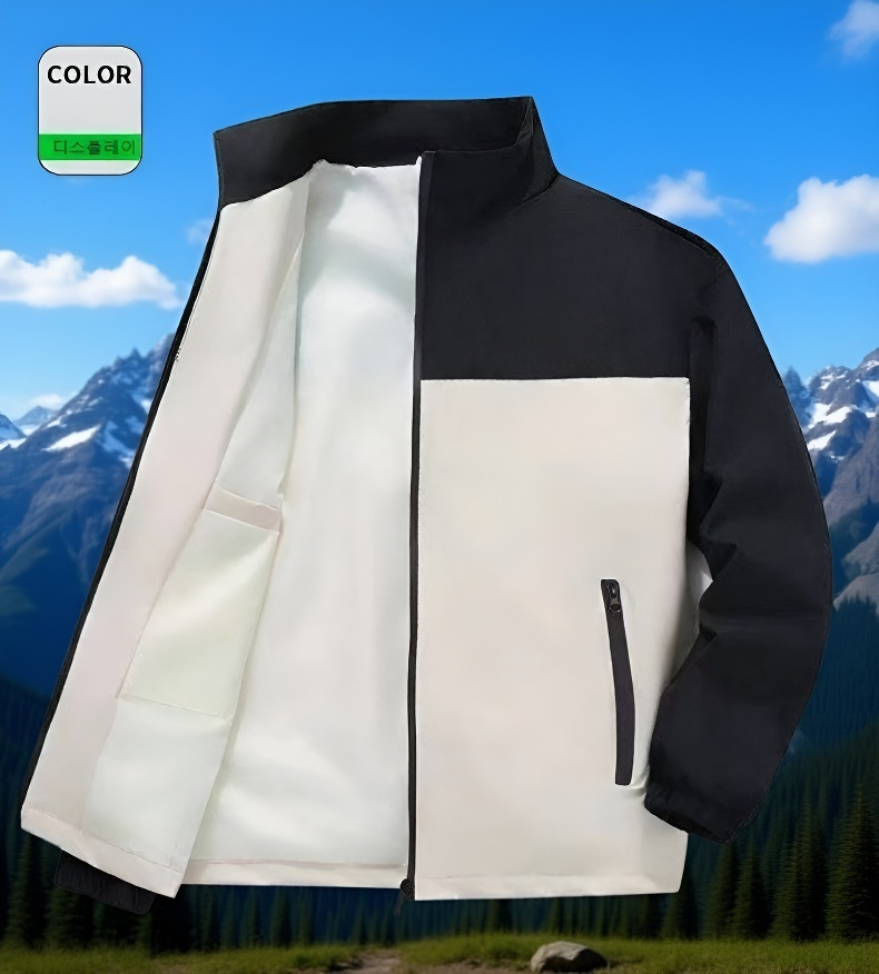  방수 방오 방풍 스탠드 칼라 아웃도어 자켓