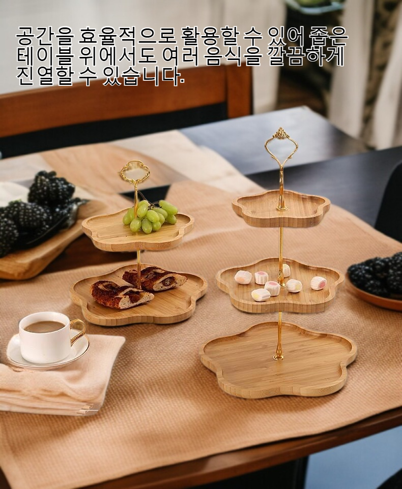 다층 과일 간식 플레이트 전체 모습