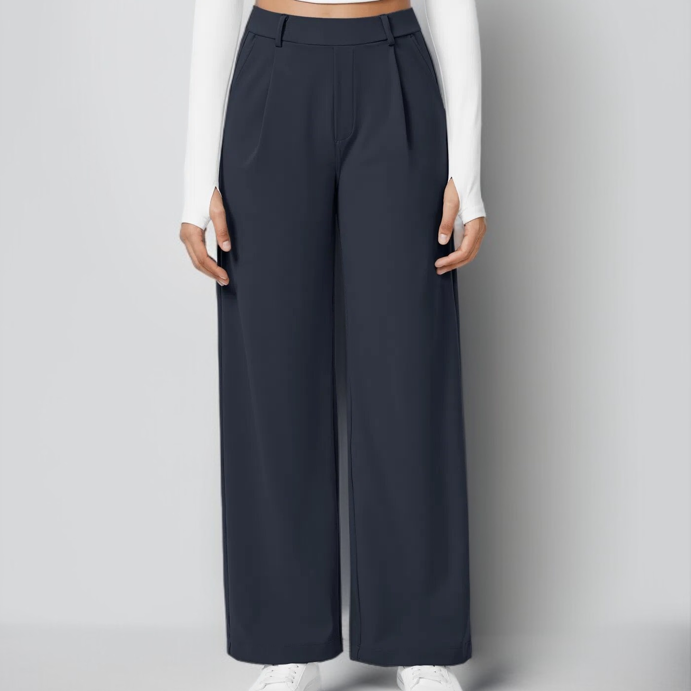 カジュアルポケットルーズスリムストレートパンツ