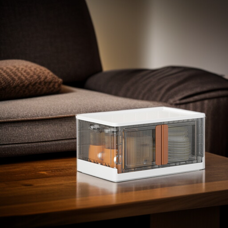 Transparent Foldable Storage Cabinet Multi-purpose Organizer Box for Clothes