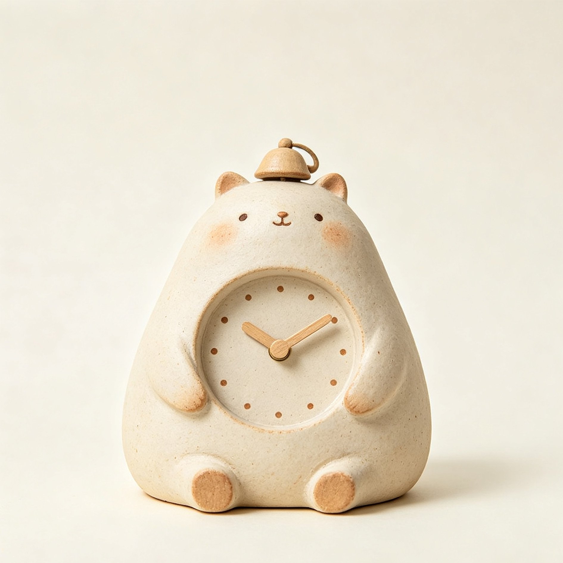 ホッキョクグマのセラミック製時計オーナメント