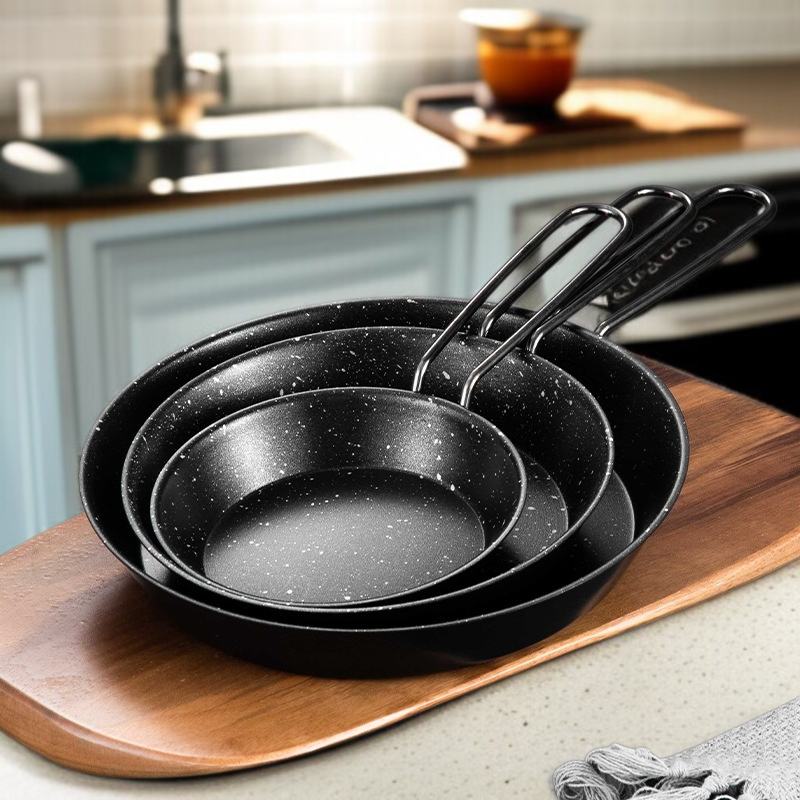 Przenośna składana nieprzywierająca patelnia ze stali nierdzewnej na zewnątrz