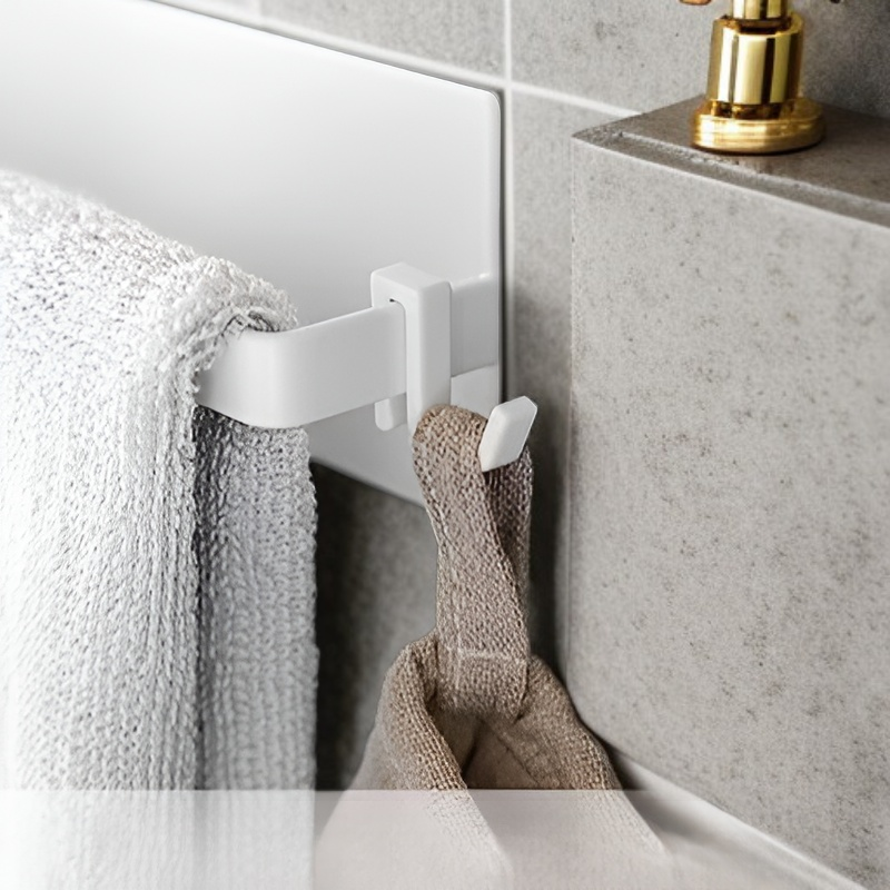 ตะกร้าเก็บรองเท้าและของใช้ในห้องน้ำ ติดผนังโดยไม่ต้องเจาะ เหมาะสำหรับบ้านและที่พัก