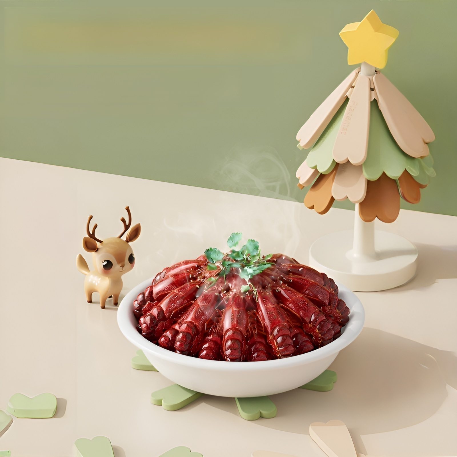 Elegant Christmas tree table mat for festive decor