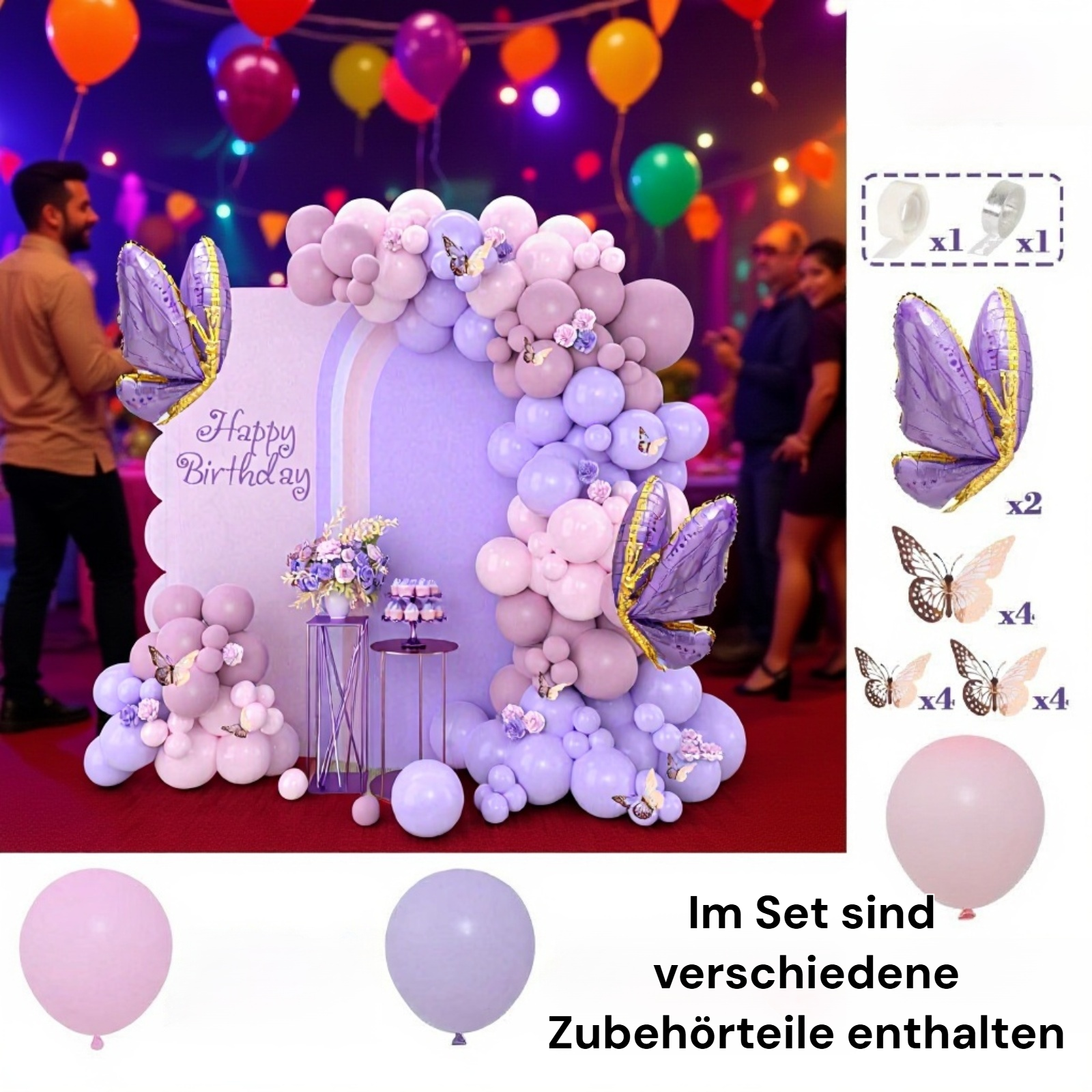 Bunte Ballon Girlande für Partys