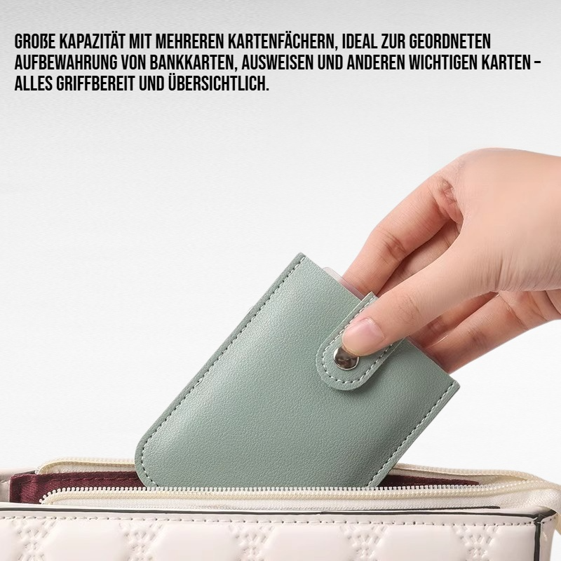 Ultradünnes Kartenetui mit mehreren Fächern, große Kapazität und Schutz vor Entmagnetisierung