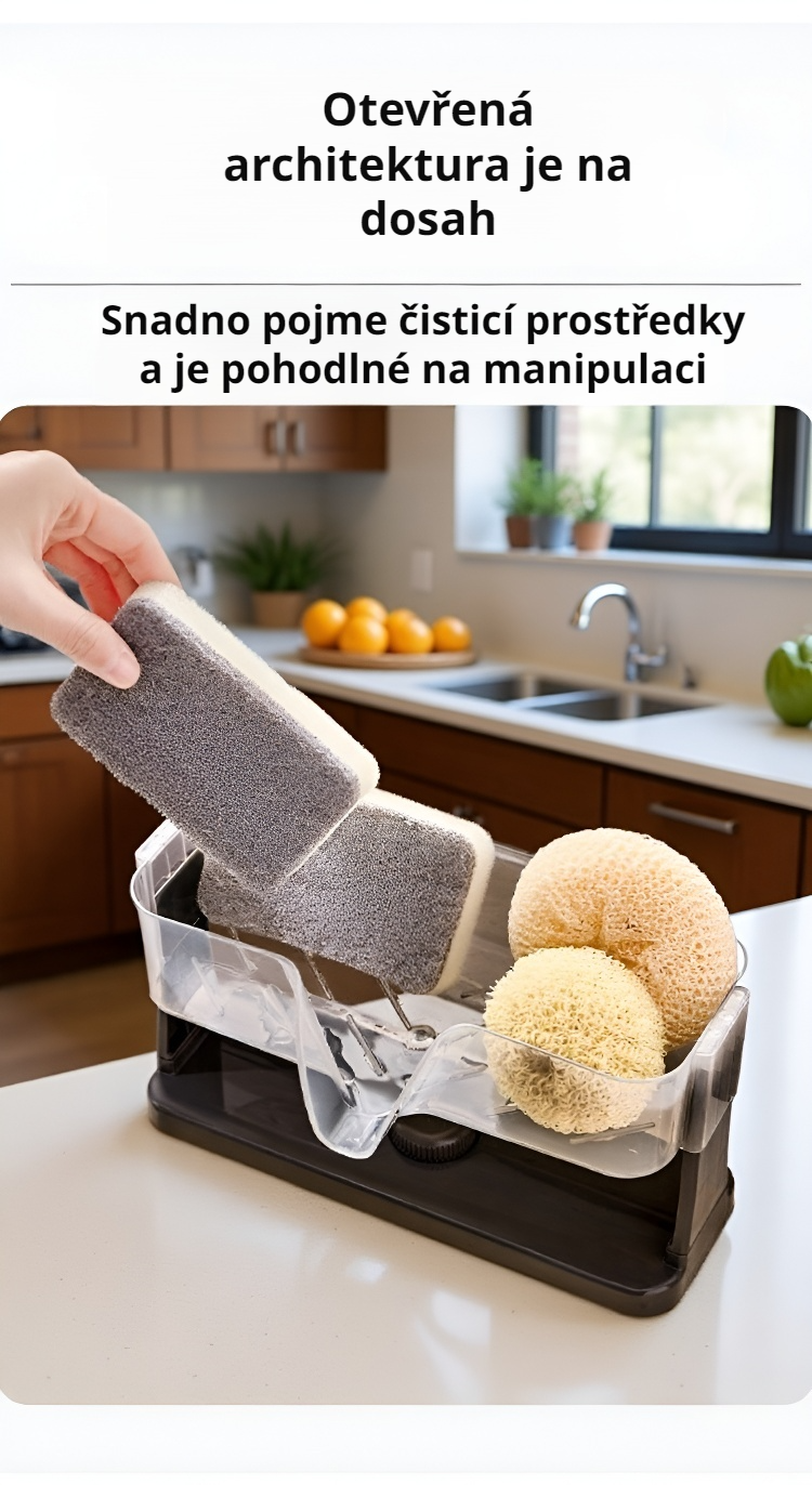 Moderní design přísavného odkapávače na nádobí