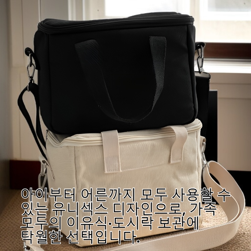 우아로그 이유식 보냉백 직장인 보온 도시락 가방