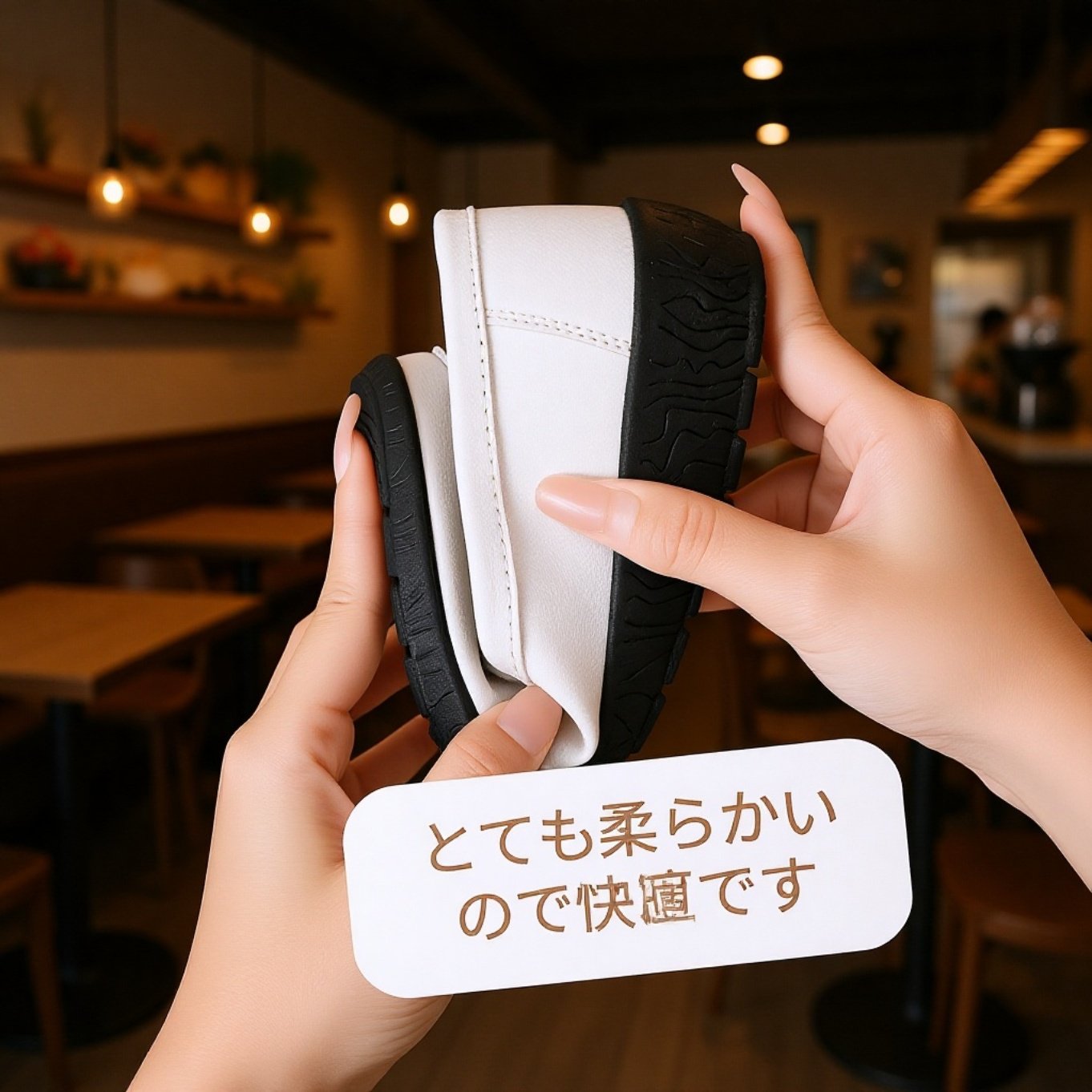 カジュアルフラットレディースシューズ