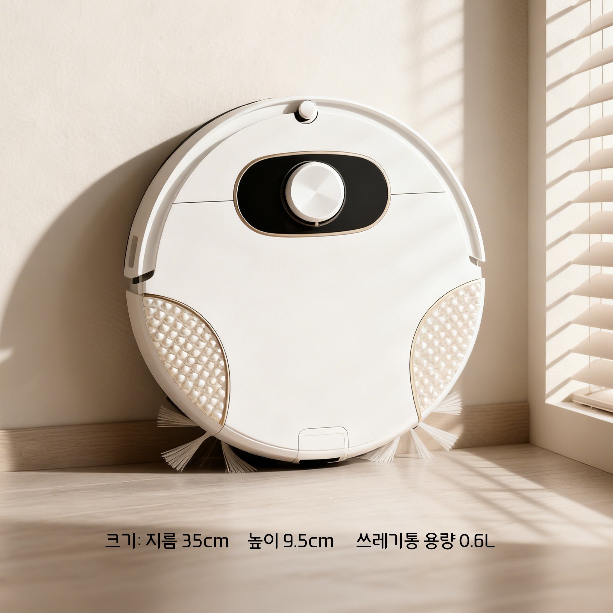 스마트 로봇 청소기의 원형 디자인