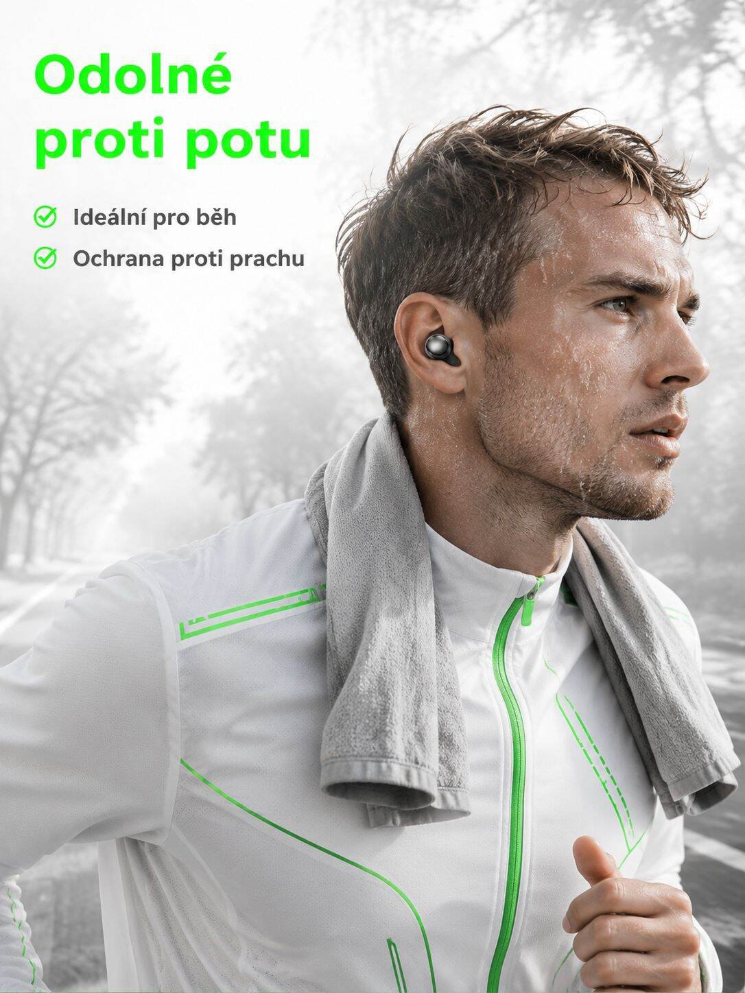 Ultra mini spací bezdrátová Bluetooth sluchátka super tenká