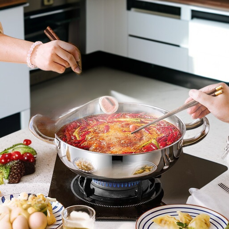 Thickened 316 Stainless Steel Double-Handle Soup Pot