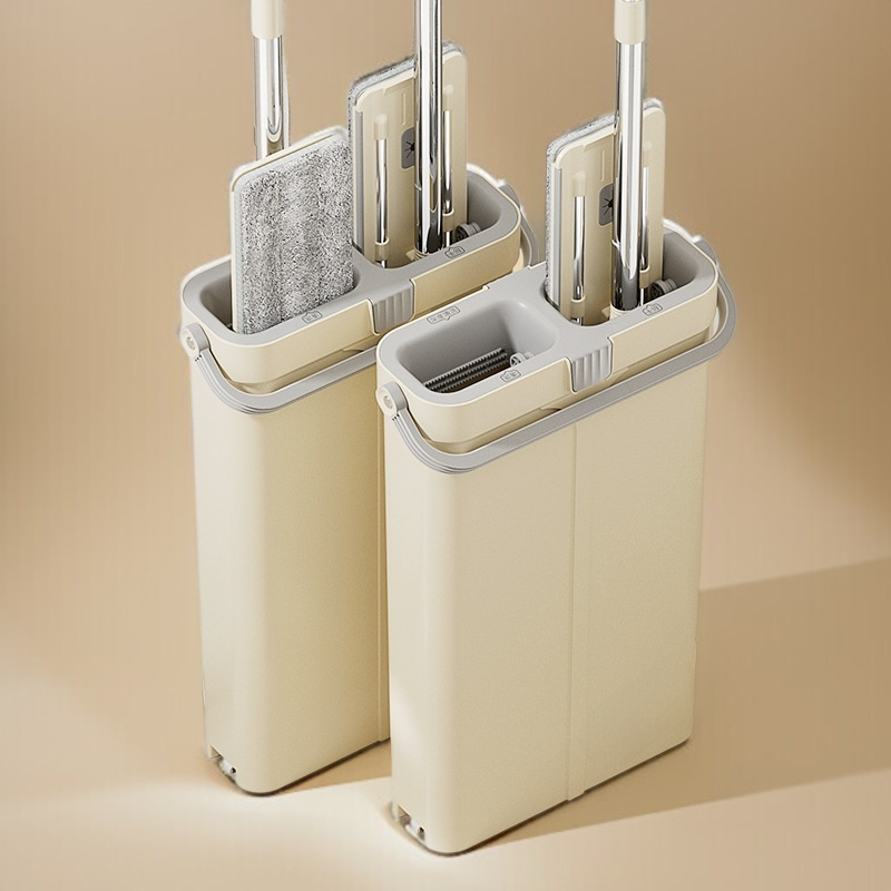 省力モップバケツセット レイジーハンズフリーウェット ドライモップクロス スクレーパーモップバケツセット 家庭用モップセット