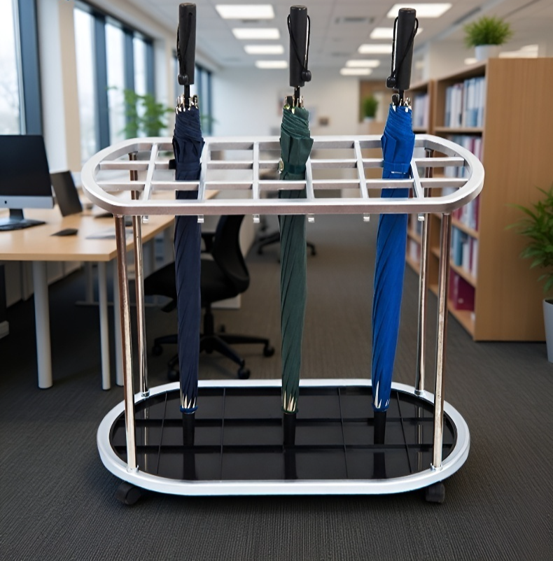 실내에 놓인 우산꽂이 인테리어