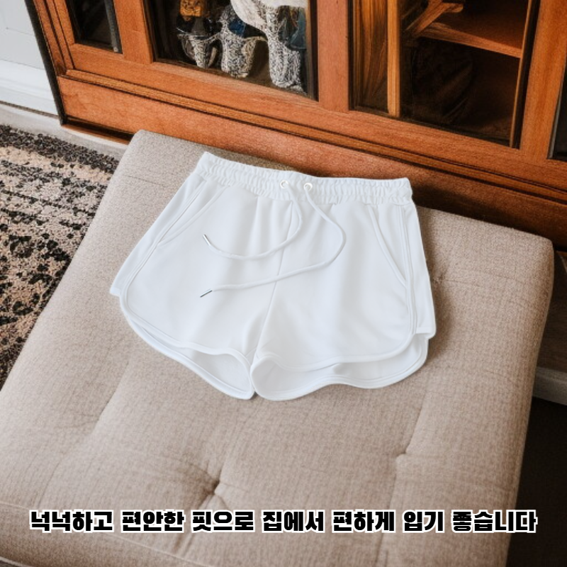 홈웨어 요가 잠옷 여성 루즈핏 와이드 반바지