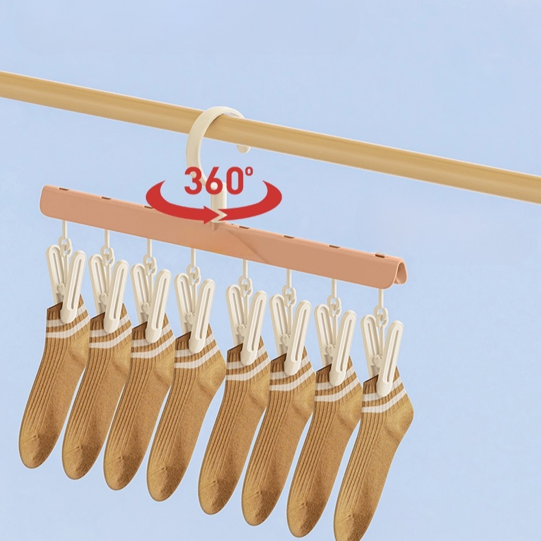 Multi-functional Clothes Hanger with Clips