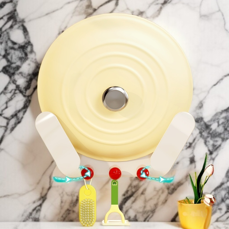 다기능 벽걸이 냄비 덮개 설치 모습