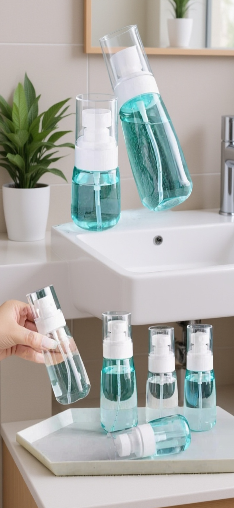 Travel size alcohol spray bottle for convenience