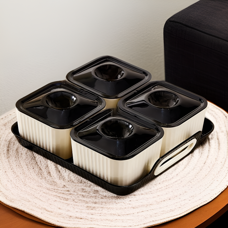 帶蓋密封多功能水果糖果收納盒家用托盤