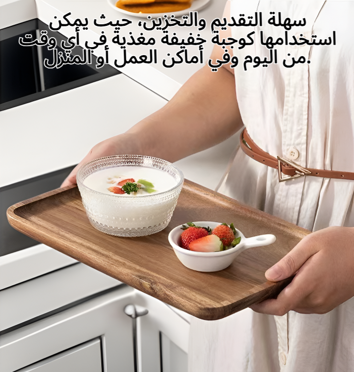 صينية تقديم فواكه مجففة مستطيلة الشكل