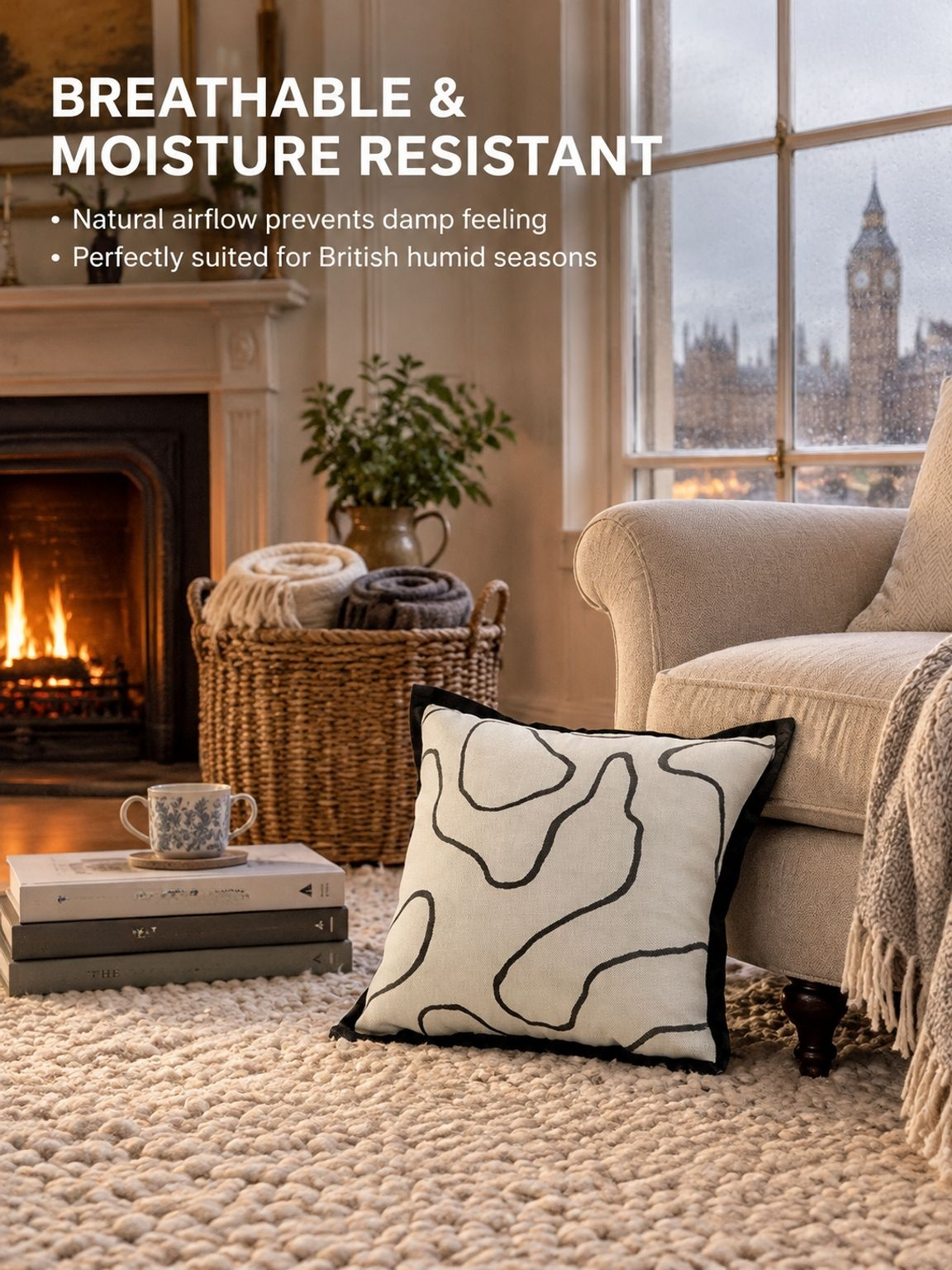 Scandinavian minimalist cushion cover for contemporary home decor