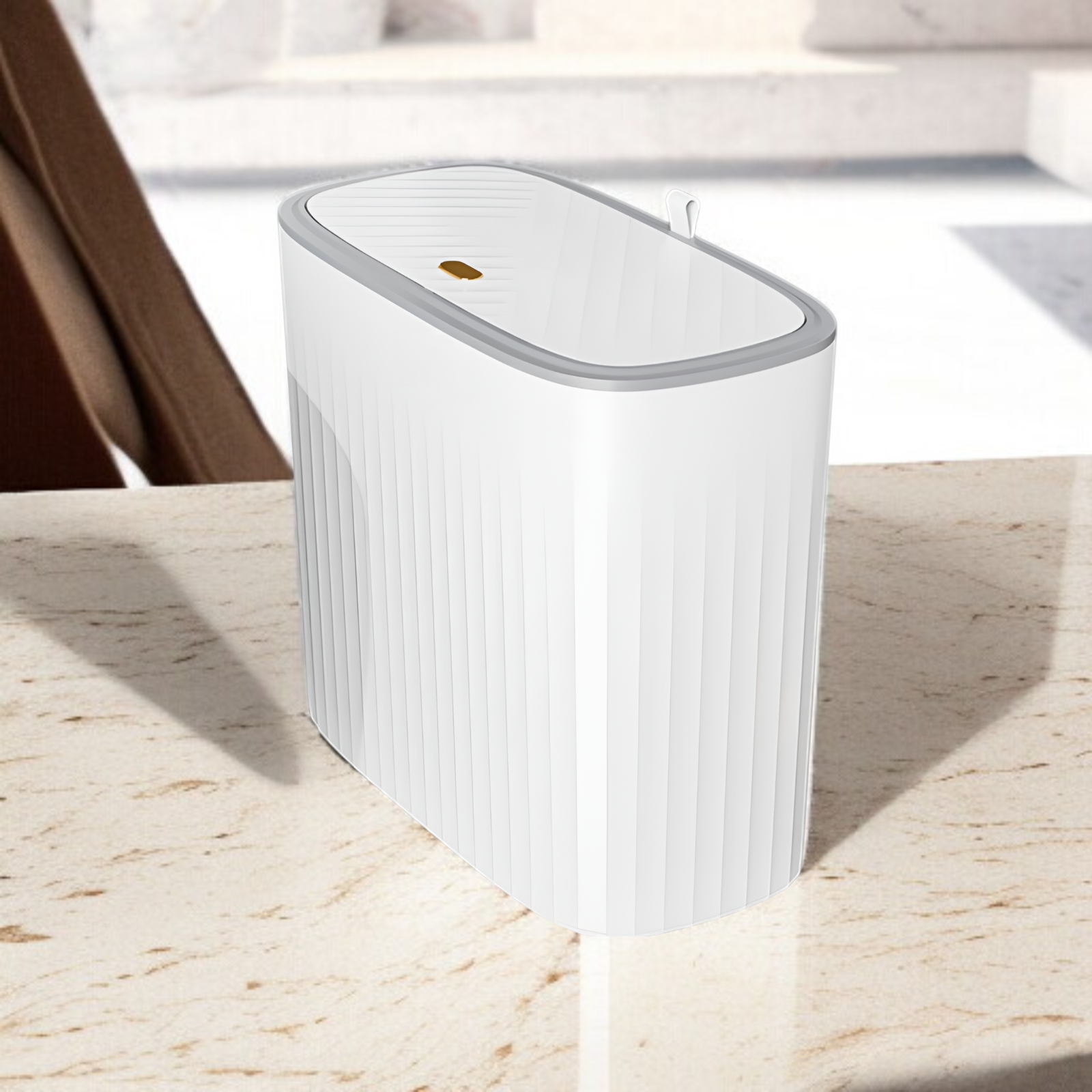 ひび割れたゴミ箱 家庭用高価値ゴミ箱 浴室トイレ 大容量ゴミ箱 カバー付き キッチン リビングルーム ゴミ箱 軽量 高級スタイル ゴミ箱