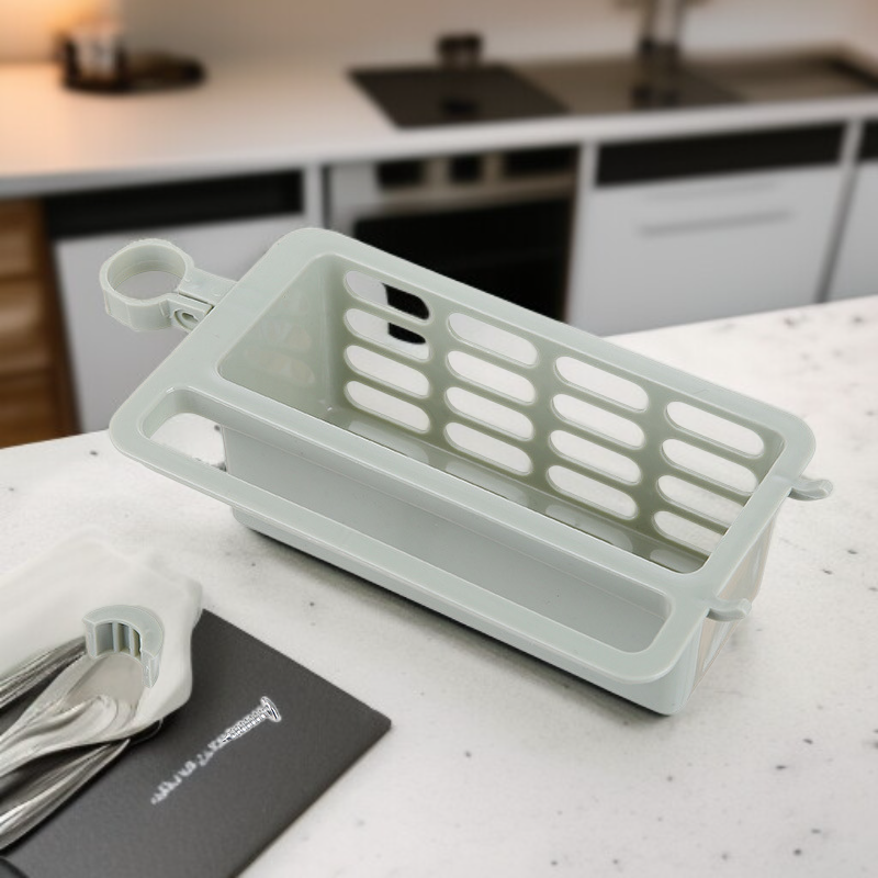 주방 조절식 배수 선반 스펀지 싱크대 정리 수납 선반 행주걸이