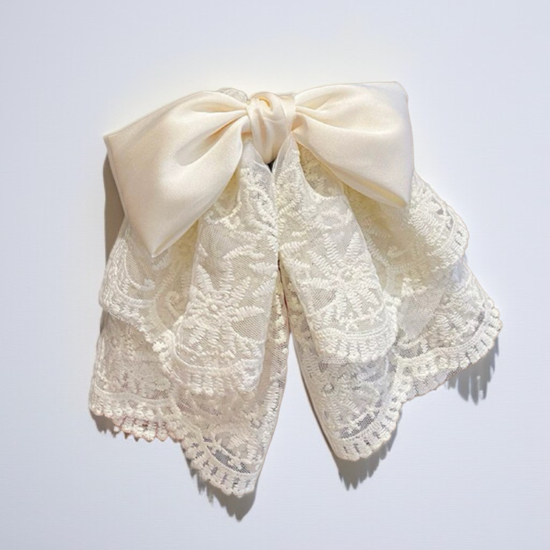 蕾絲蝴蝶結馬尾髮夾