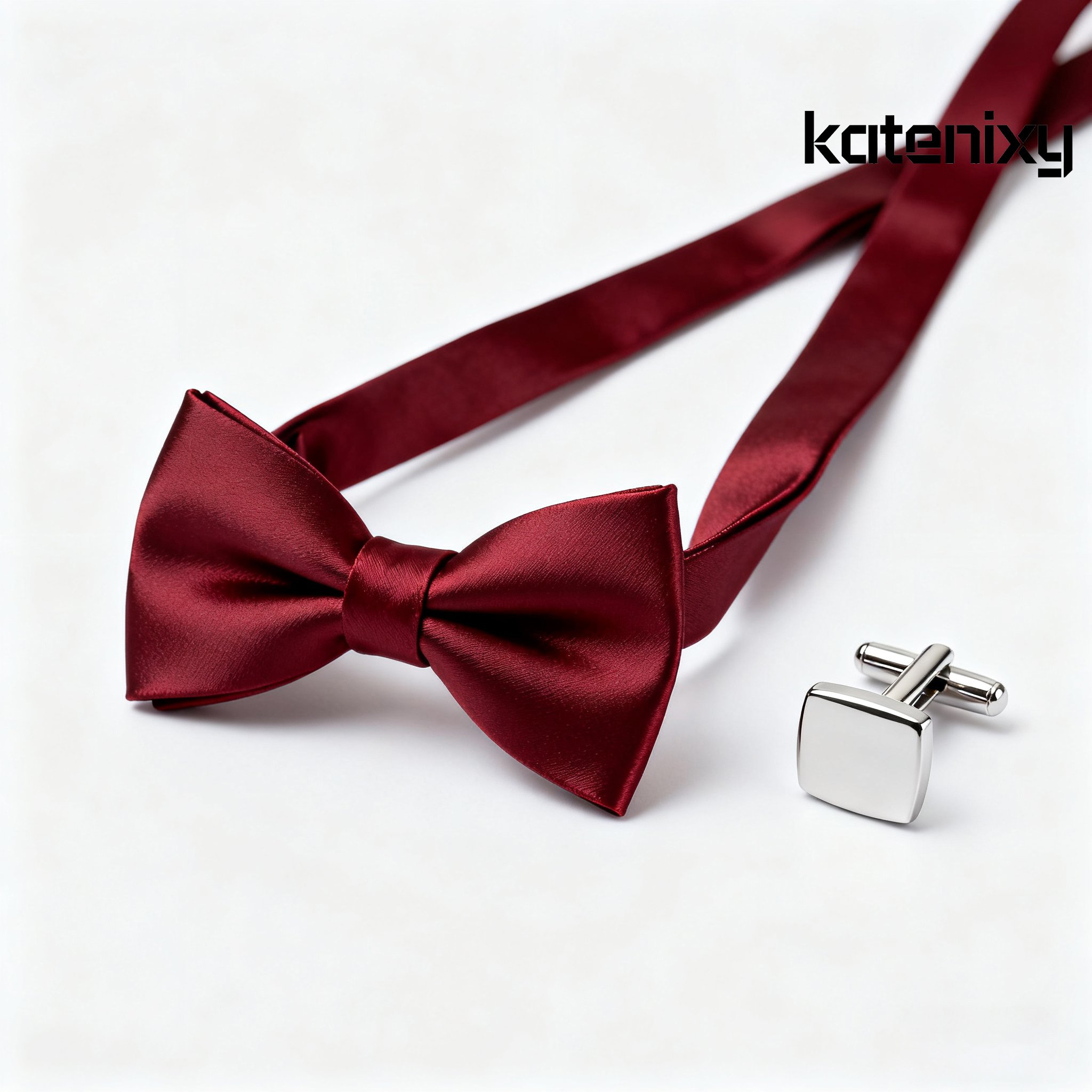 고급 빨간색 나비넥타이 전면 사진