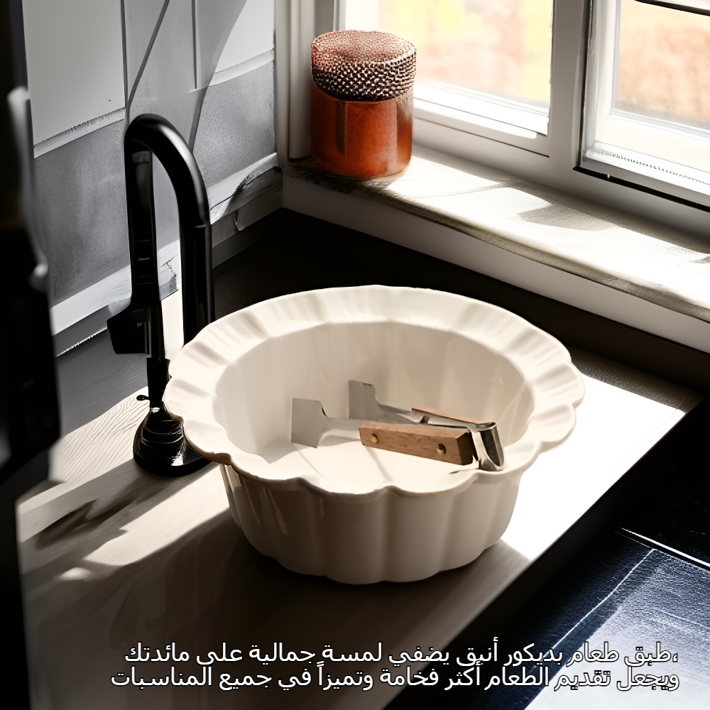 طبق طعام بديكور أنيق
