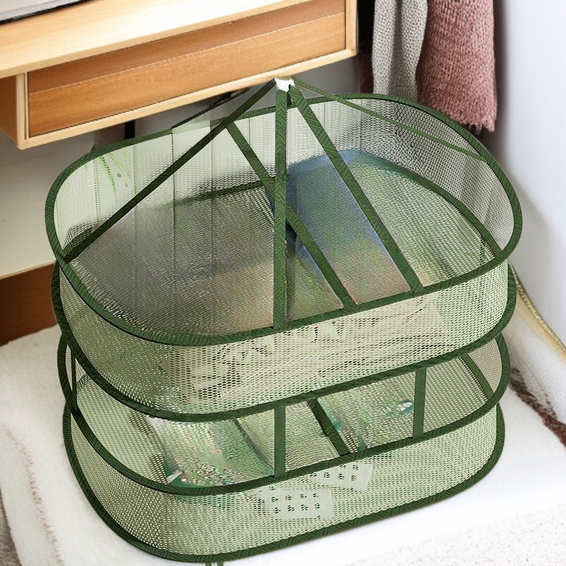 家庭用物干しラック 衣類乾燥ネットポケット フラットランドリーバスケット 物干しネット 靴下乾燥ラック