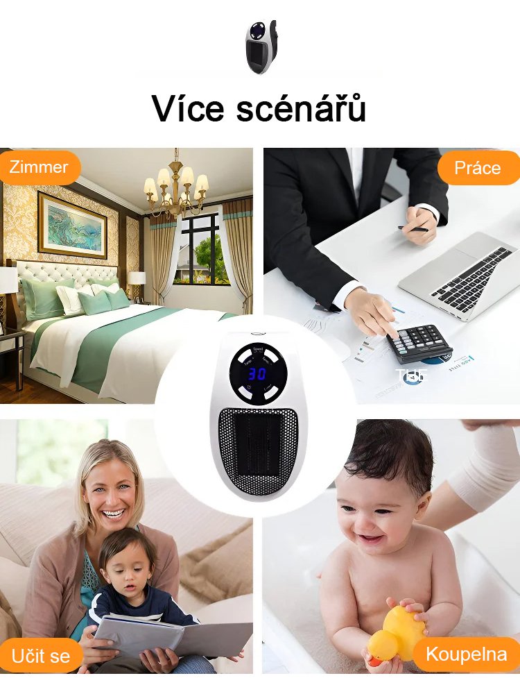 Za 7 dní spotřebuje jen 1 kWh【Teplovzdušný ventilátor, který zahřeje za 3 sekundy】