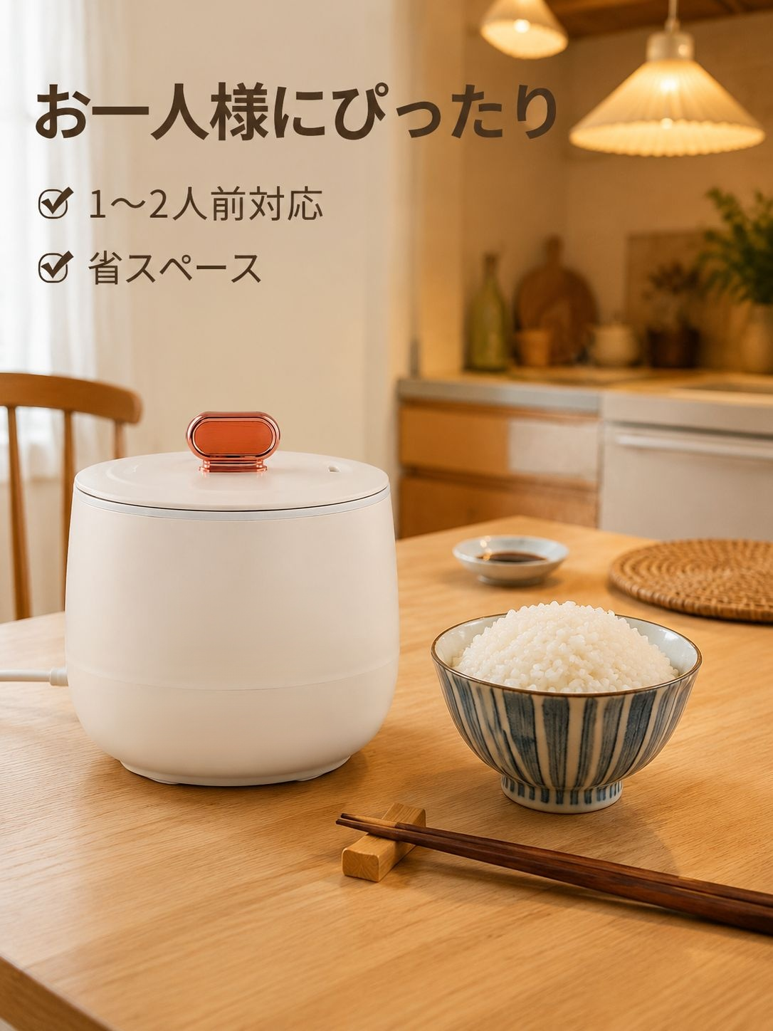 多用途小型炊飯器 ご飯・お粥・スープも作れるミニポット