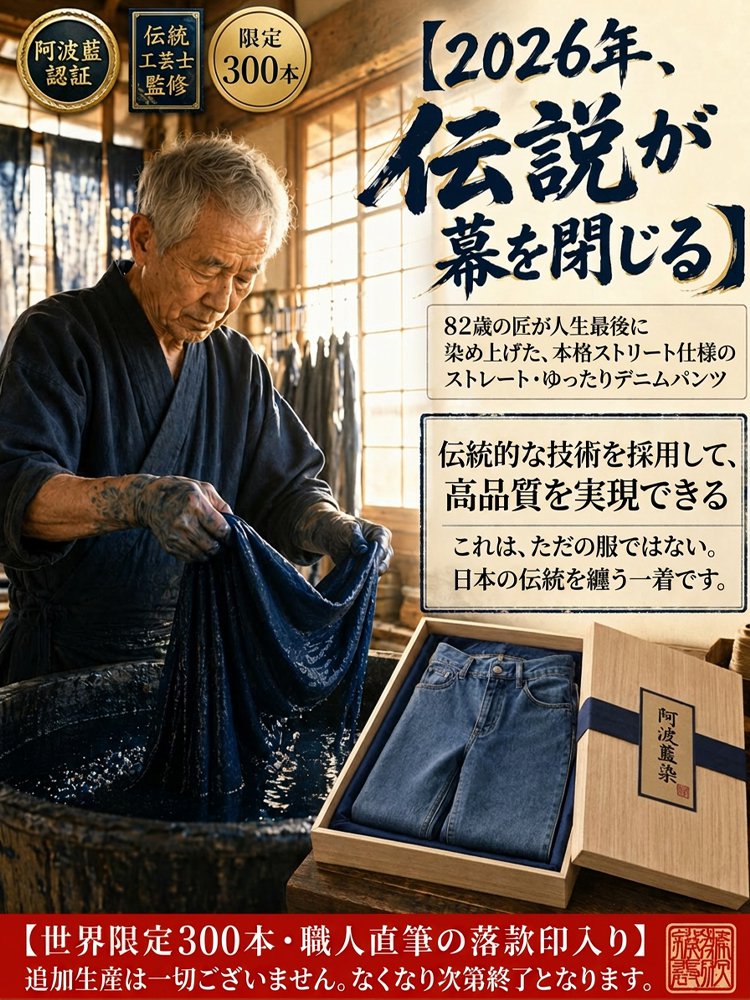 ストレート・ゆったりデニムパンツ