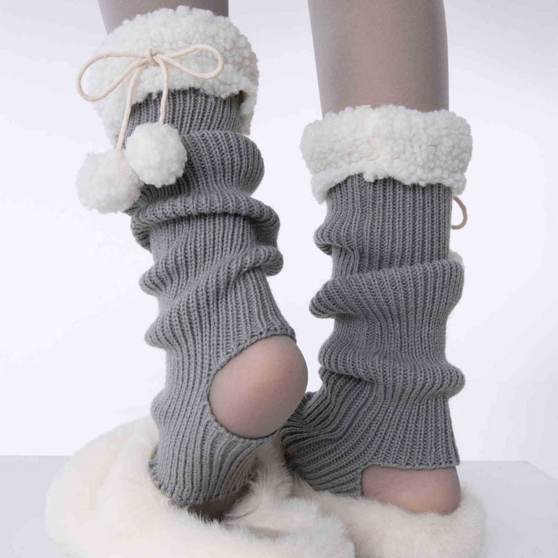 Fleece-lined leg warmers