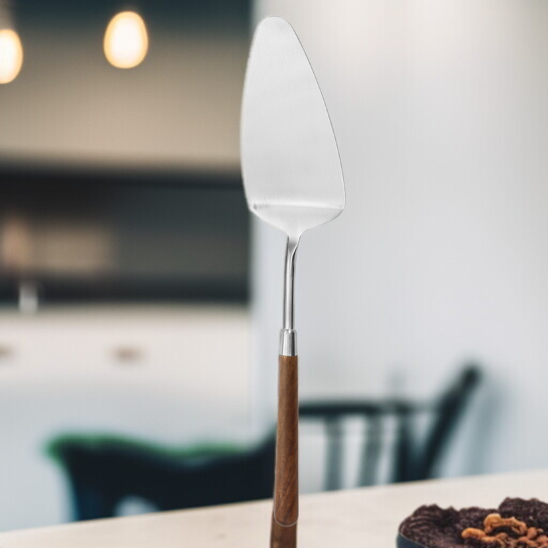 家庭用ヘラ ウォールナット・キッチン雑貨 クッキングステンレスヘラ ケーキ・スープ・スプーン・ナイフ・ヘラ ナイフ ヘラセット 鍋用食器