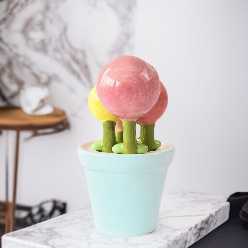 귀여운 도자기 숟가락 수납 받침대